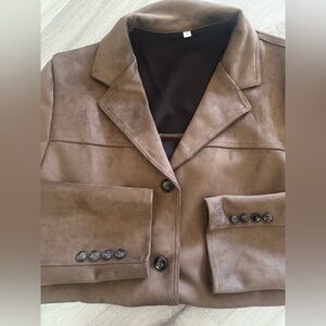 Faux Suede Brown Jacket